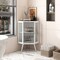 Modern Iron and Glass Corner Cabinet | 28.66 | Organize in style